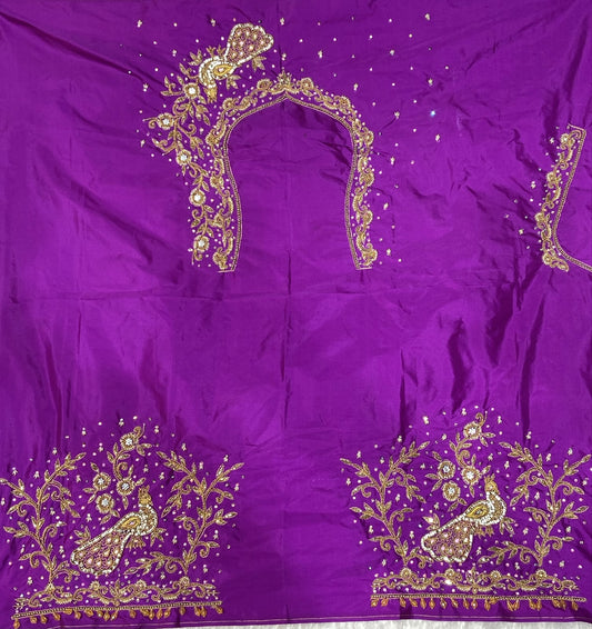 Peacock Maggam Work Blouse Q1